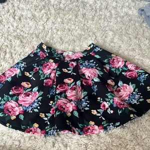 Abercrombie Kids Black floral skirt